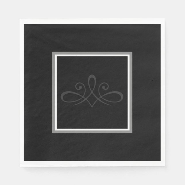 Black & white  napkins (Front)