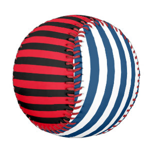 Black & White Narrow Stripes + your backg. & ideas Baseball
