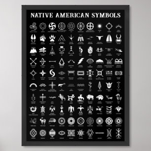 Black White Native American Symbols Indian Signs