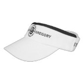 Black & White Nautical Boat & Wheel 3 Visor (Angled)