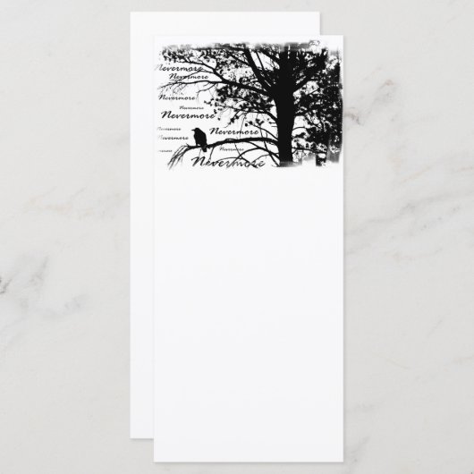 Black & White Nevermore Raven Silhouette (Front/Back)