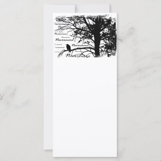 Black & White Nevermore Raven Silhouette (Front)