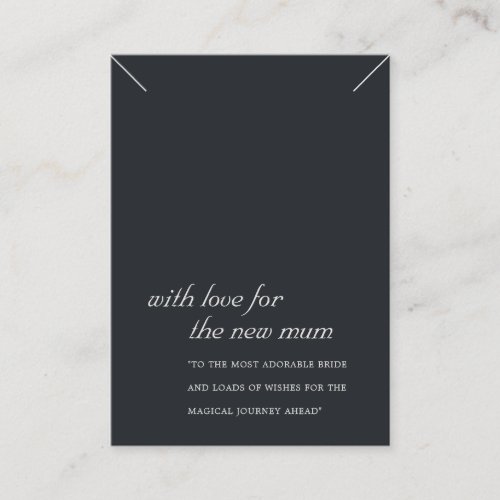 BLACK  WHITE NEW MUM GIFT NECKLACE DISPLAY CARD