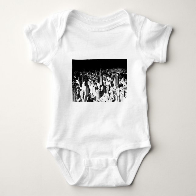 Black & White New York Baby Bodysuit (Front)