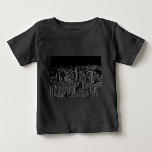 Black  White New York Baby T_Shirt