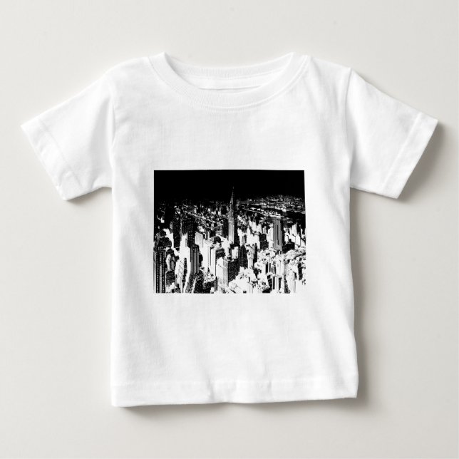 Black & White New York Baby T-Shirt (Front)