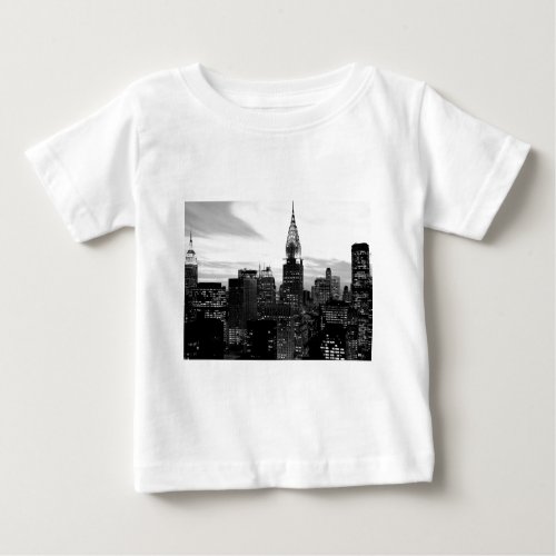 Black  White New York Baby T_Shirt