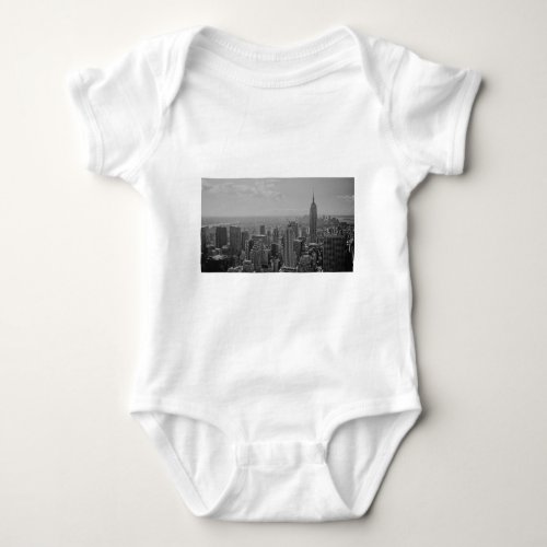 Black  White New York City Baby Bodysuit