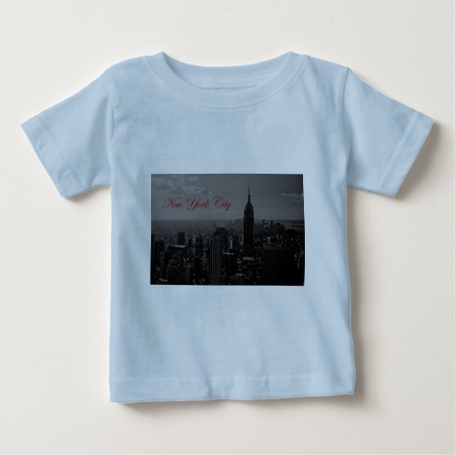 Black White New York City Baby T_Shirt