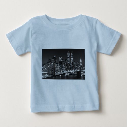 Black  White New York City Baby T_Shirt