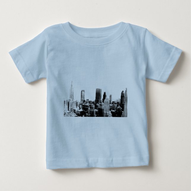 Black & White New York City Baby T-Shirt (Front)