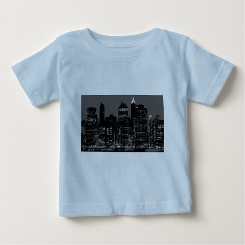 Black  White New York City Baby T_Shirt