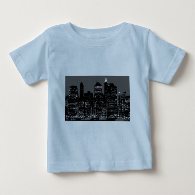 Black & White New York City Baby T-Shirt (Front)