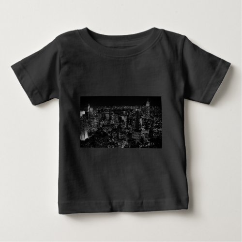 Black  White New York City Baby T_Shirt