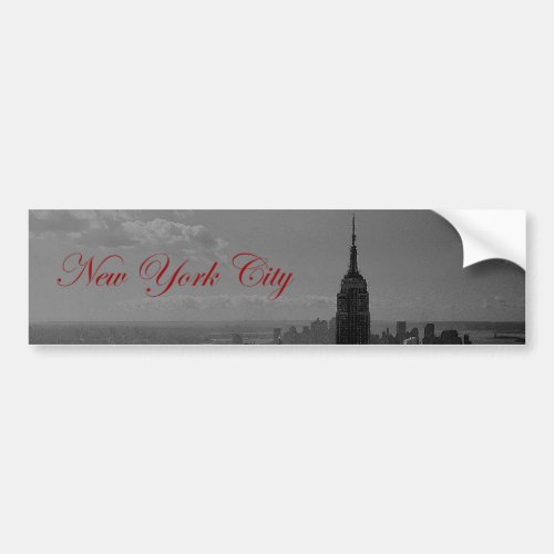Black White New York City Bumper Sticker