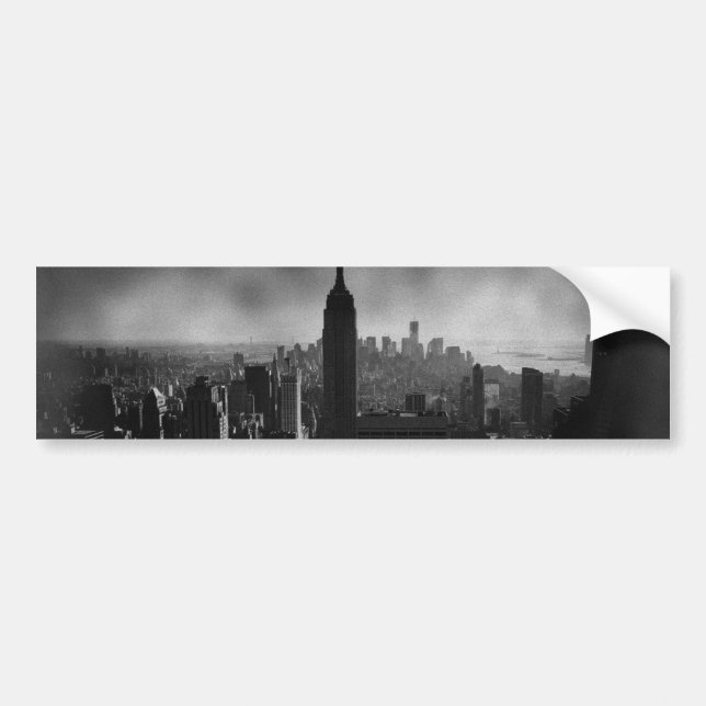 Black & White New York City Bumper Sticker (Front)