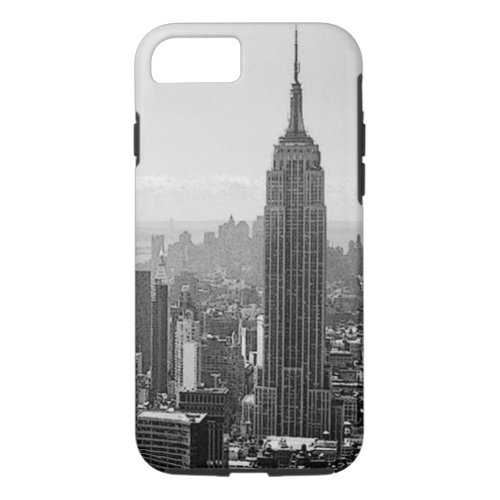 Black  White New York City iPhone 87 Case