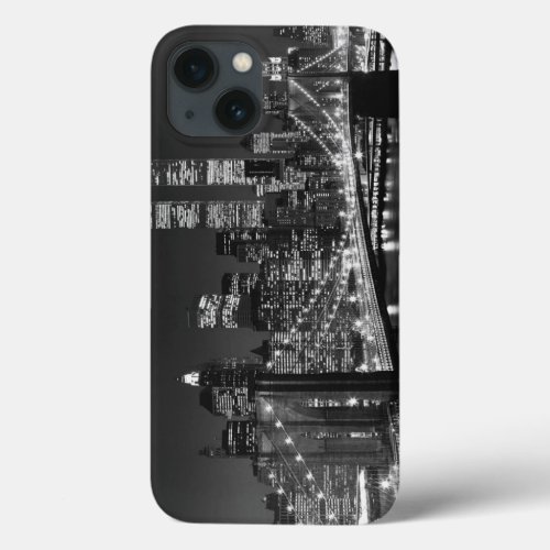 Black  White New York City iPhone 13 Case