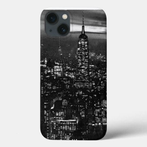 Black  White New York City iPhone 13 Case