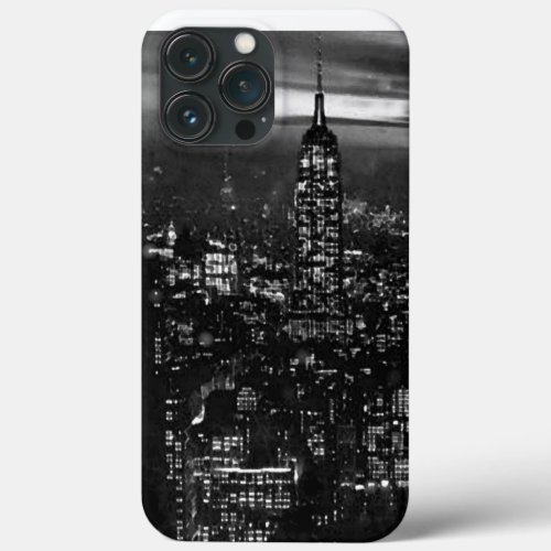 Black  White New York City iPhone 13 Pro Max Case