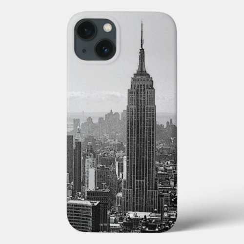Black  White New York City iPhone 13 Case
