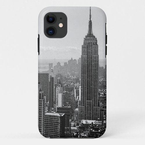 Black  White New York City iPhone 11 Case
