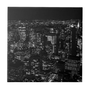 Black & White New York City Ceramic Tile