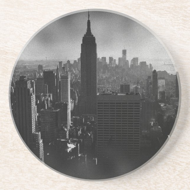 Black & White New York City Drink Coaster (Front)