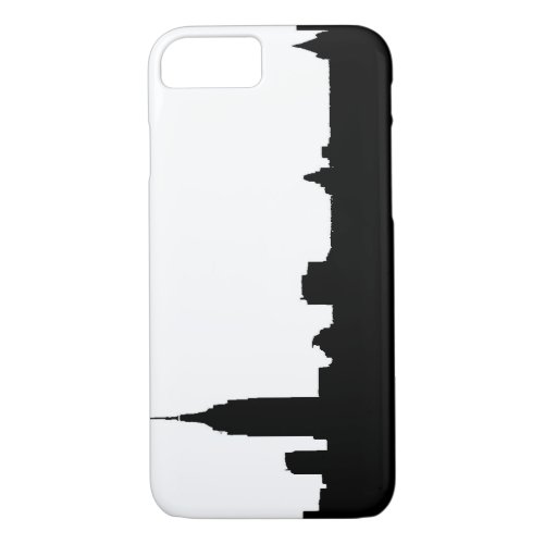 Black  White New York City iPhone 7 Case