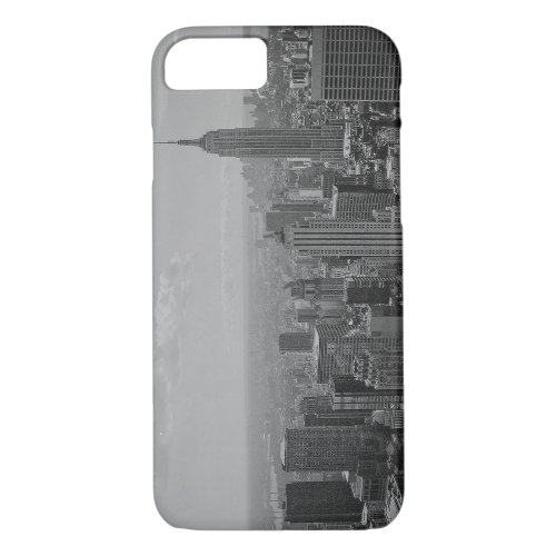 Black  White New York City iPhone 7 Case