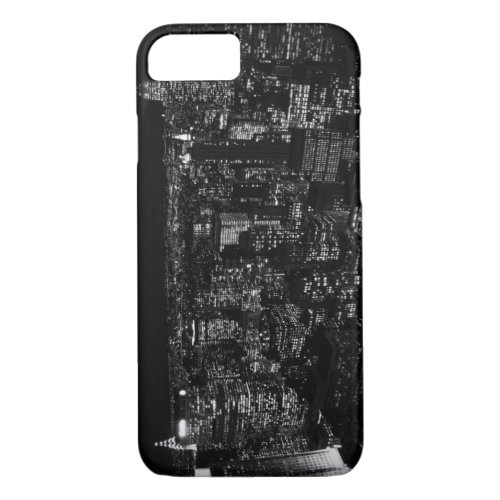 Black  White New York City iPhone 7 Case