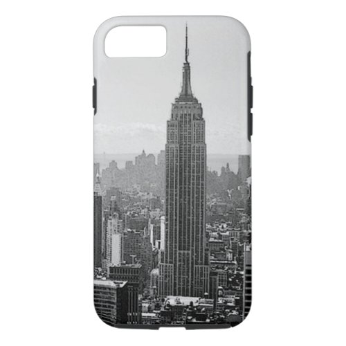 Black  White New York City iPhone 7 Case