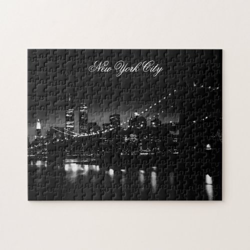 Black  White New York City Jigsaw Puzzle