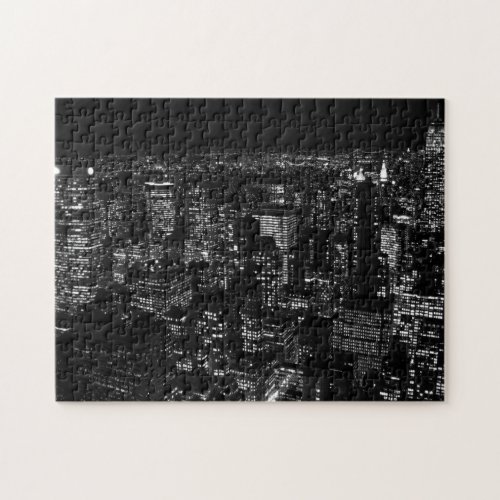 Black  White New York City Jigsaw Puzzle