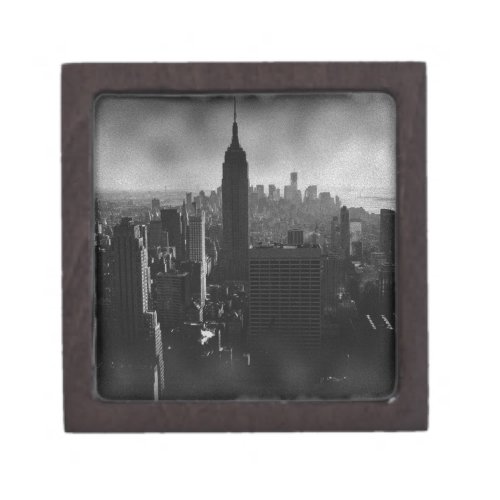 Black  White New York City Keepsake Box