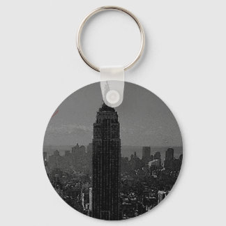 Black White New York City Keychain