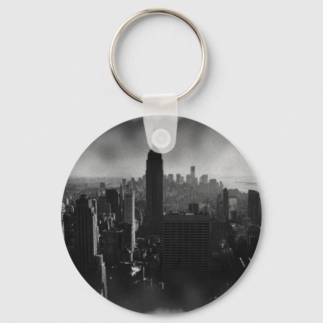 Black & White New York City Keychain (Front)