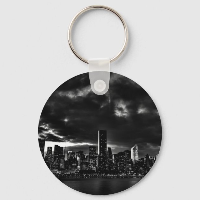 Black & White New York City Keychain (Front)