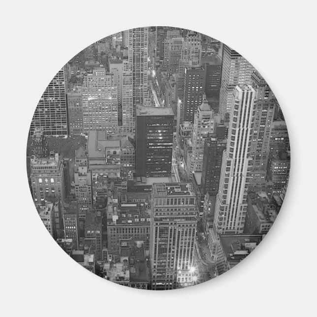 Black & White New York City Magnet (Front)
