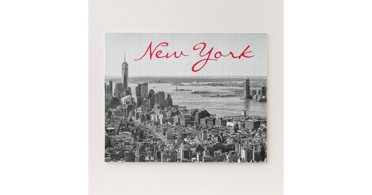 Black White New York City Manhattan Jigsaw Puzzle | Zazzle
