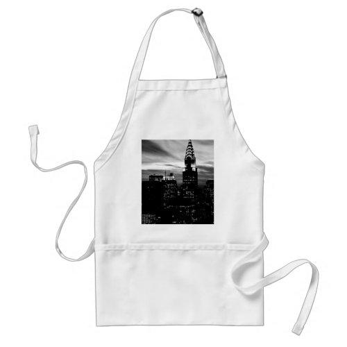 Black  White New York City Midtown Adult Apron