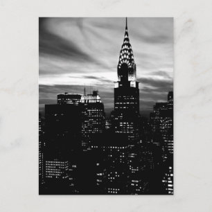 Black & White New York City Midtown Postcard