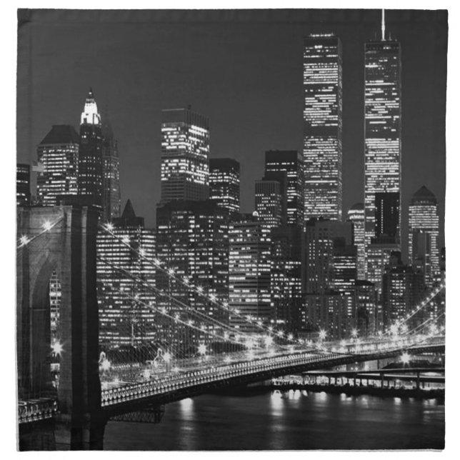 Black & White New York City Napkin (Front)