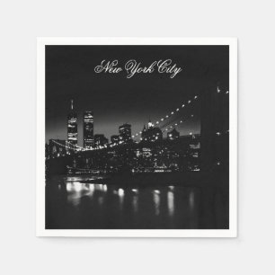Black & White New York City Napkins
