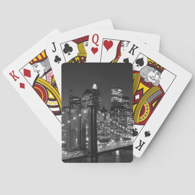 Black & White New York City Poker Cards (Back)