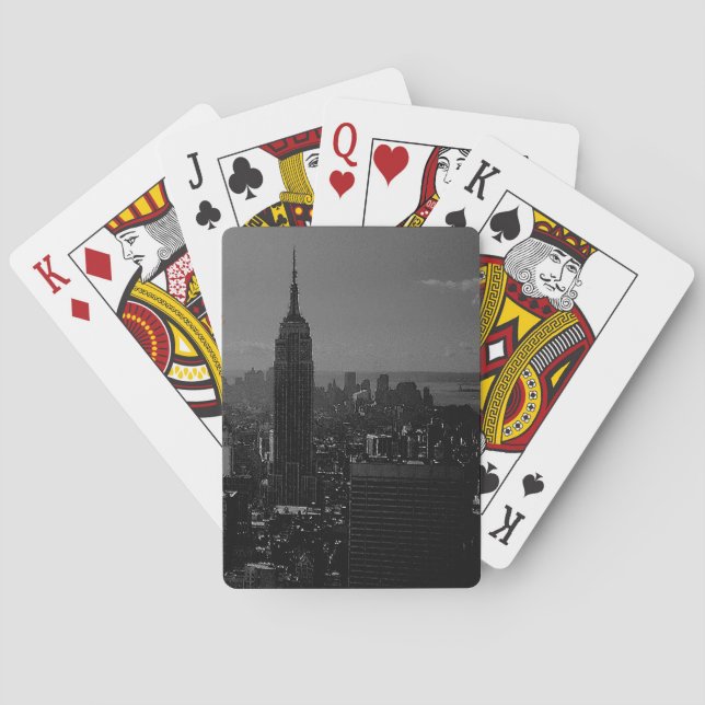 Black White New York City Poker Cards (Back)