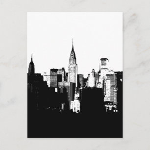 Black & White New York City Postcard