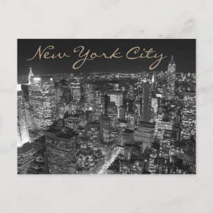 Black & White New York City Postcard