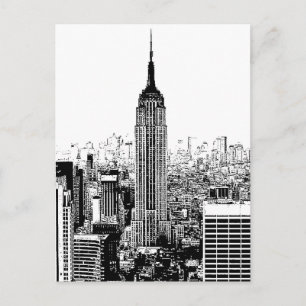 Black & White New York City Postcard