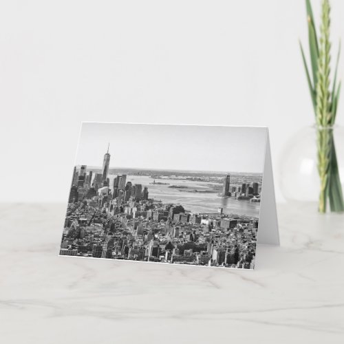 Black White New York City Skyline Card